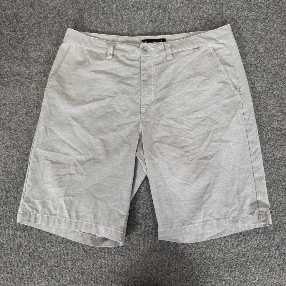 TravisMathew Mens 36 Grey Golf Shorts Performance Stretch Athletic Lightweight